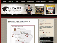 Tablet Screenshot of bowieschools.org